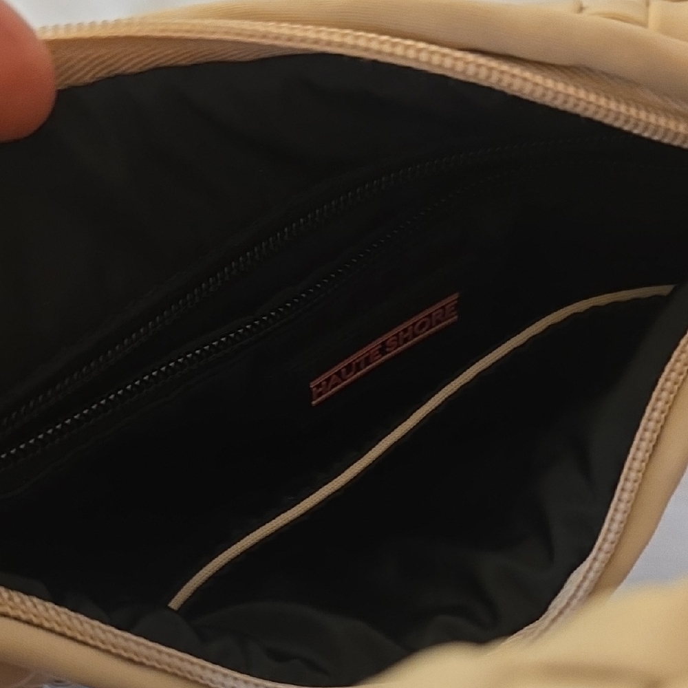 HAUTE SHORE Gold and Cream Woven Hobo Bag - Picture 2 of 6